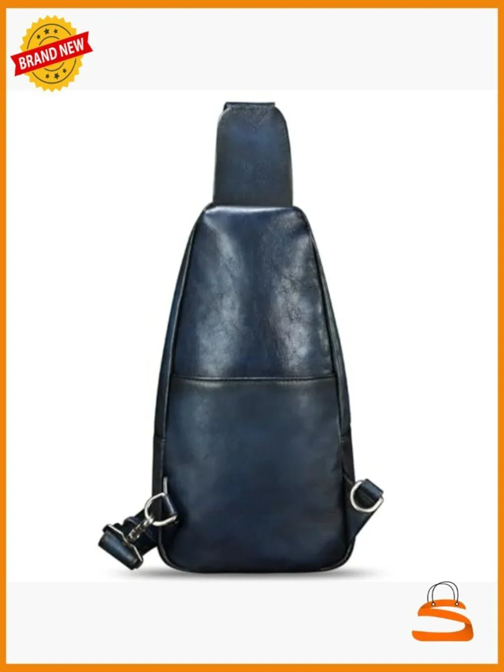 Vintage Handmade Genuine Leather Sling Backpack Crossbody Bag